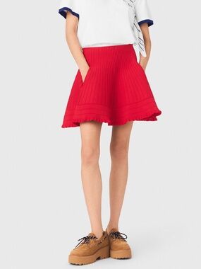 Jutell Compact knit short skirt